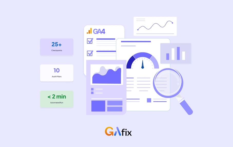 Free GA4 audit template with 10-pillar checklist for Google Analytics
